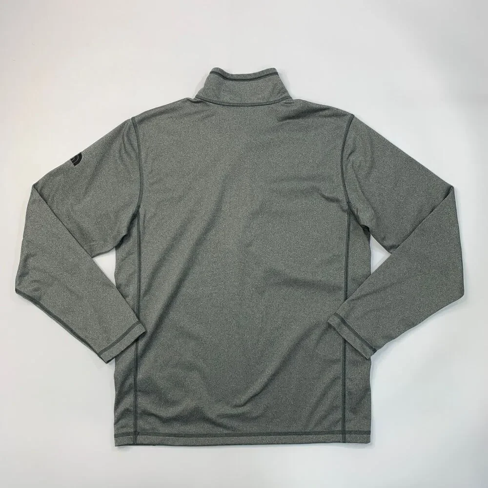 The North Face Sweatshirt Mens M Medium Grey Heathered Quarter‎ Zip Chest Logo
